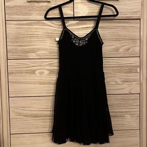 Free People. Black lace dress.